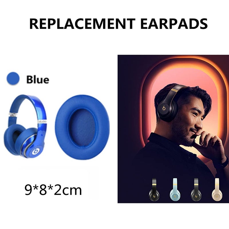Koffmon Studio3.0 Replacement Earpads Ear Pad Cushion Cover Compatible with Beats by Dr.Dre Studio 2.0 Wired/Wireless & Studio 3.0 Over-Ear Headphones (Blue) - Image 2